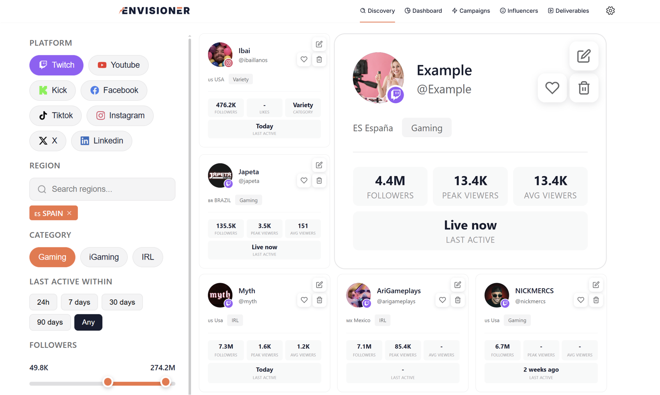 Envisioner Platform Features